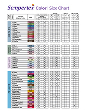 Sempertex Color/Size Chart