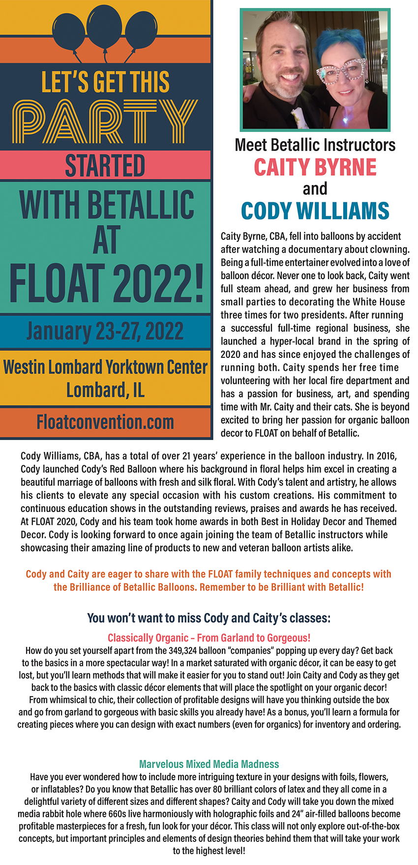 Caity and Cody FLOAT